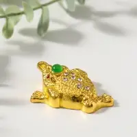 Нэцкэ металл "Денежная жаба с монетой" золото набор 6 шт 4х5,4х2 см