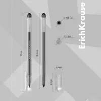 Ручка гелевая ErichKrause G-Round Stick Classic, узел 0.5 мм, чернила чёрные, длина линии письма 1000 метров
