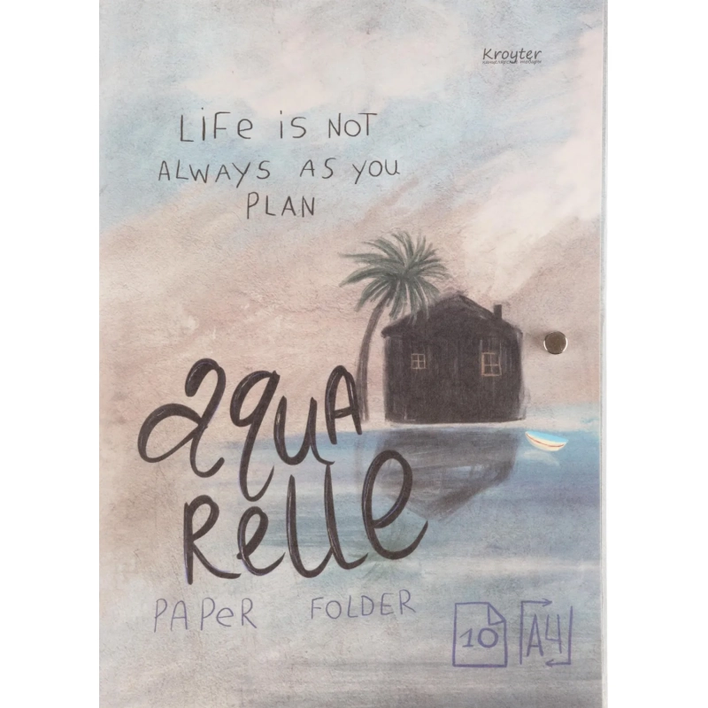 Папка для рисования акварелью Kroyter А4,10л,блок 180гр  Проф 00074