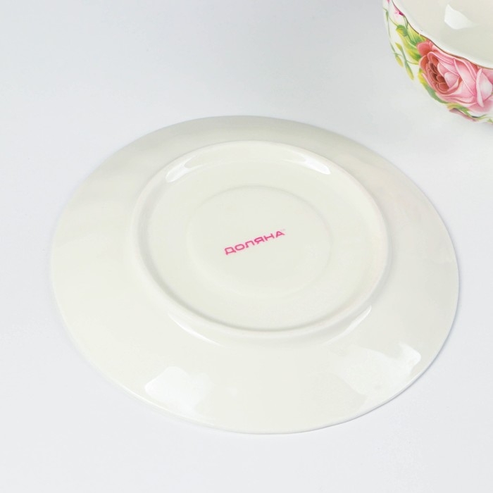 Чайная пара фарфоровая Доляна «Вдохновение», 2 предмета: чашка 250 мл, блюдце d=15,1 см Чайная пара фарфоровая Доляна «Вдохновение», 2 предмета: чашка 250 мл, блюдце d=15,1 см