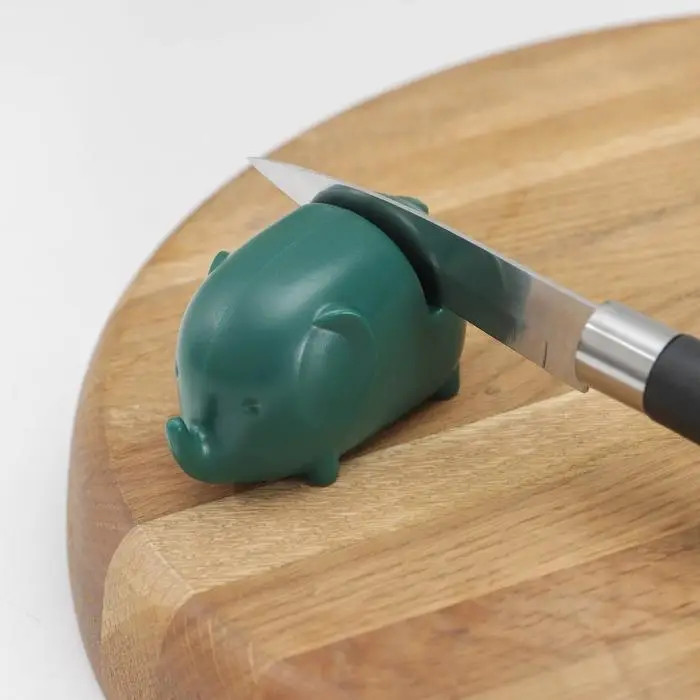 Точилка для ножей Доляна &laquo;Слоник&raquo;, 5&times;2 см, пластик, зелёная