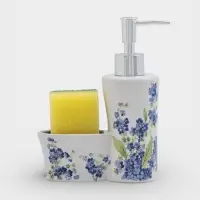 Дозатор для моющего средства с подставкой для губки Доляна &laquo;Лоза&raquo;, 250 мл