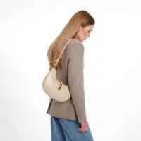 Сумка женская багет TEXTURA на молнии, 24&times;6&times;14 см, бежевая