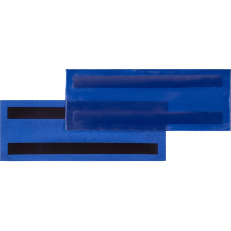 Карман для маркировки магнитный синий 210 x 74 мм горизонтальный (10шт/уп)