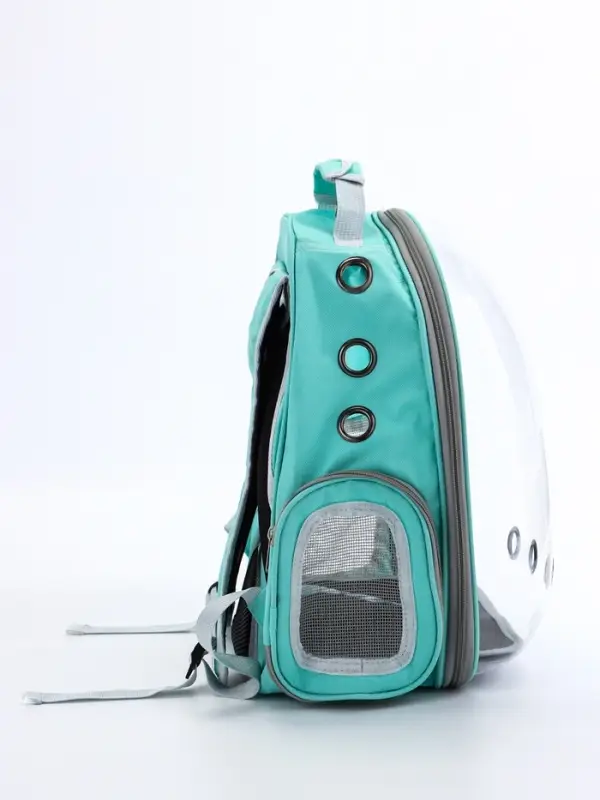Рюкзак для переноски животных прозрачный, 31 х 28 х 42 см, бирюзовый Рюкзак для переноски животных прозрачный, 31 х 28 х 42 см, бирюзовый