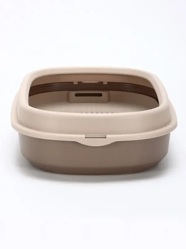 Лоток для кошек &laquo;Фур-Мур&raquo;, 48&times;35.5 см, с сеткой и бортом, покрытие софт-тач, цвет капучино