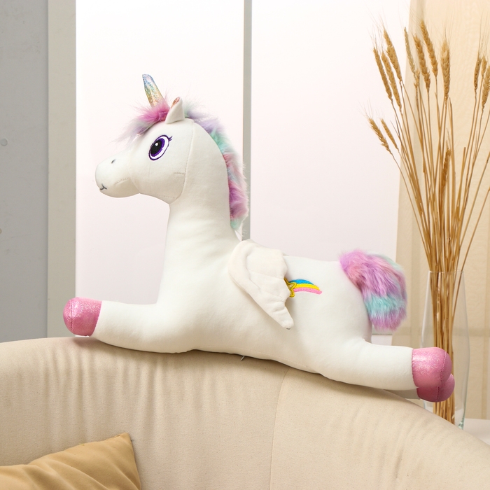 Мягкая игрушка «Единорог», 60 см, цвет белый Мягкая игрушка «Единорог», 60 см, цвет белый