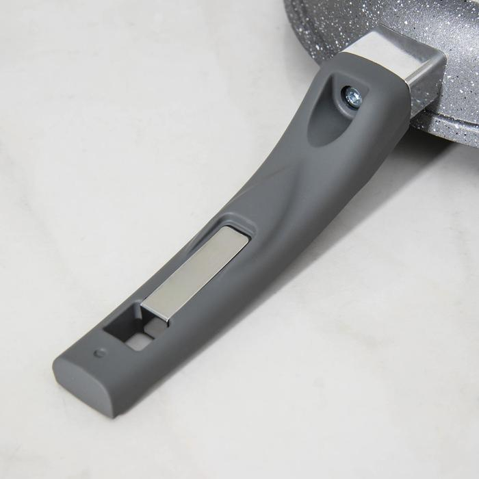 Сковорода «Гранит», d=22 см, пластиковая ручка, антипригарное покрытие, цвет серый Сковорода «Гранит», d=22 см, пластиковая ручка, антипригарное покрытие, цвет серый