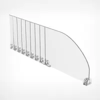 Пластиковый разделитель высотой, 285-485&times;20&times;120 мм, прозрачный