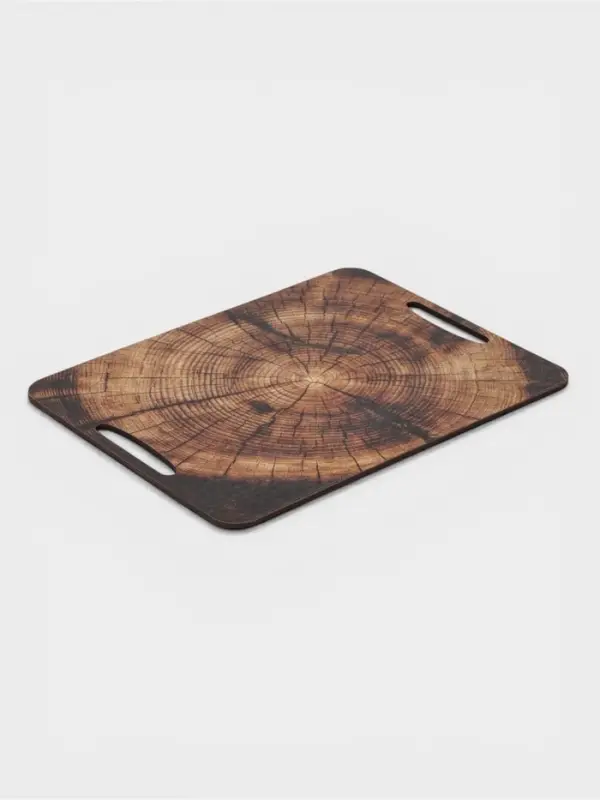 Доска разделочная с ручками Дарим Красиво &laquo;Спил&raquo;, 36&times;28 см, дерево, коричневая