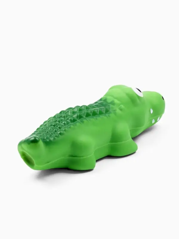 Игрушка пищащая для собак из латекса "Крокодил", 20,5 х 6,5