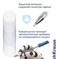 Ручка шариковая Erich Krause. ULTRA-10, синий стержень, игольчатый узел 0.7 мм