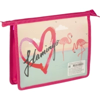 Папка для тетрадей А5 пластиковая, печать на картоне,молния сверху ПМ-А5-29