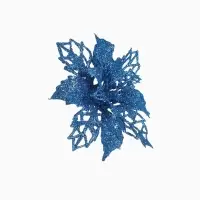 Ёлочные игрушки 4 шт. &laquo;Зимнее волшебство. Цветы ажурные - блеск&raquo;, 8&times;8 см, МИКС