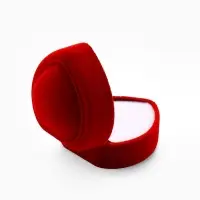 Футляр под кольцо, серьги &laquo;Сердце с рамкой из точек&raquo;, бархатный, 5&times;5 см (&plusmn;0.5 см ), красный