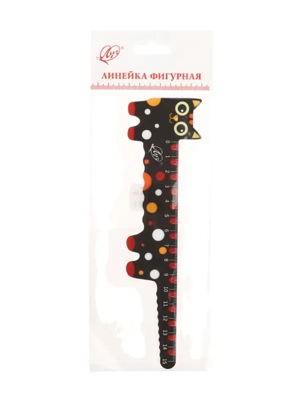 Линейка фигурная, Луч «Кот», 15 см Линейка фигурная, Луч «Кот», 15 см