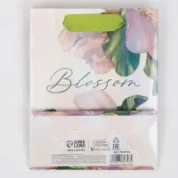 Пакет подарочный ламинированный, упаковка, &laquo;Цветение&raquo;, радужная голография, S 12 х 15 х 5.5 см
