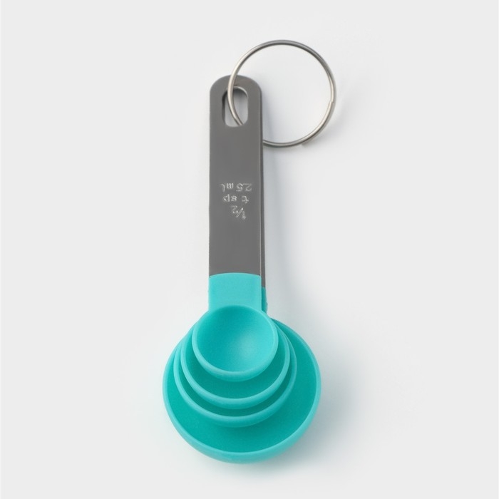 Набор мерных ложек Доляна Pesto, 4 шт: 15 мл, 7,5 мл, 5 мл, 2,5 мл, цвет МИКС Набор мерных ложек Доляна Pesto, 4 шт: 15 мл, 7,5 мл, 5 мл, 2,5 мл, цвет МИКС