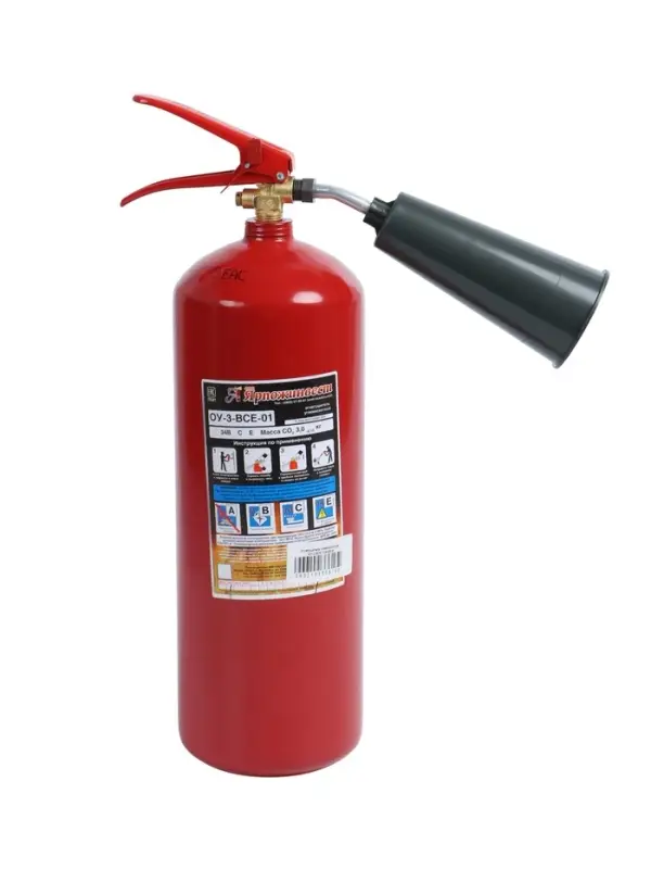 Огнетушитель углекислотный ОУ-3 ВСЕ Огнетушитель углекислотный ОУ-3 ВСЕ