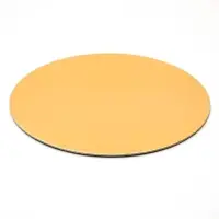 Подложка для торта, кондитерская, круглая, золото - белый, 20 см, 1.5 мм