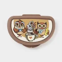 Бутербродница IDEA &laquo;Совы&raquo;, 325 мл, 10.5&times;15&times;4 см, пластик, коричневая