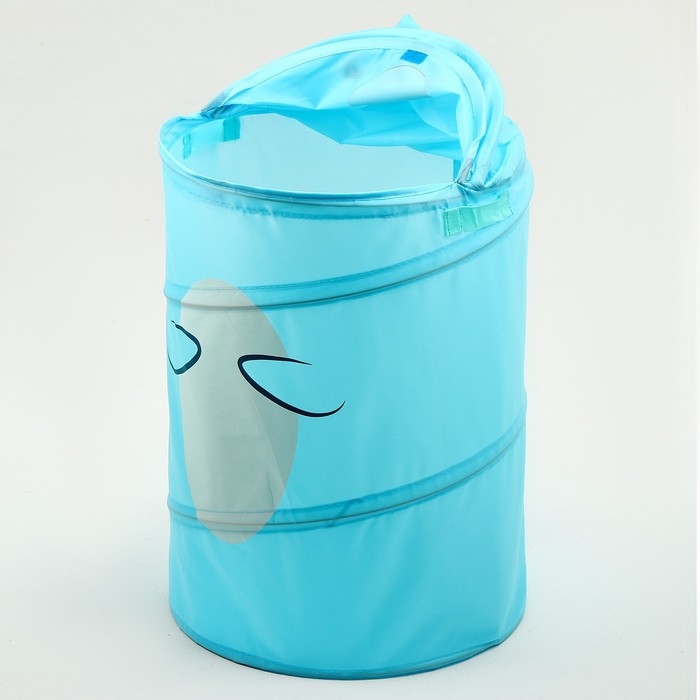 Корзина для хранения игрушек «Акула» с ручками и крышкой, 55 х 33 х 33 см, голубая Корзина для хранения игрушек «Акула» с ручками и крышкой, 55 х 33 х 33 см, голубая