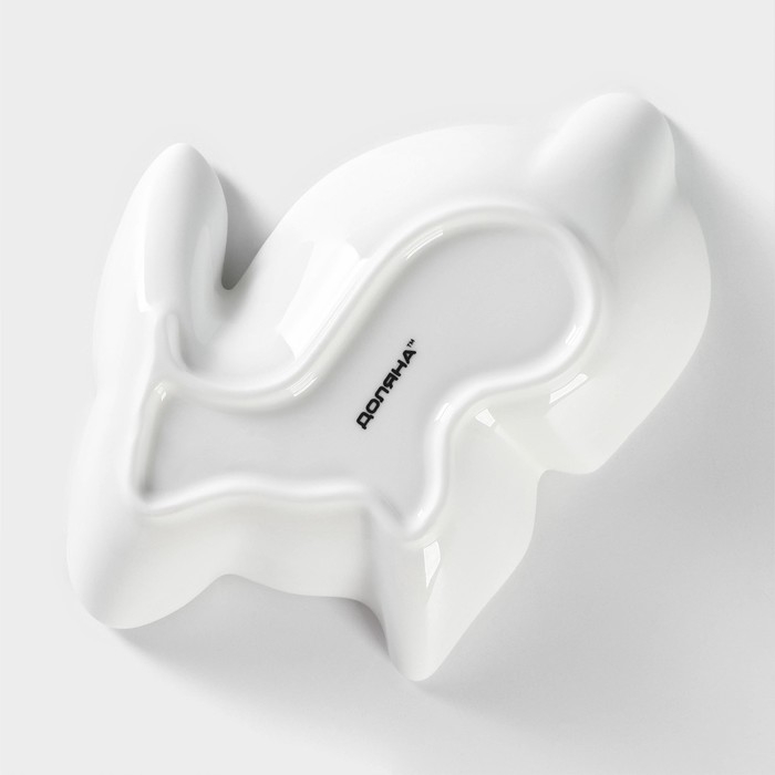 Блюдо керамическое глубокое «Милашки. Зайка», 300 мл, 17,5×12,6×4 см, цвет белый Блюдо керамическое глубокое «Милашки. Зайка», 300 мл, 17,5×12,6×4 см, цвет белый