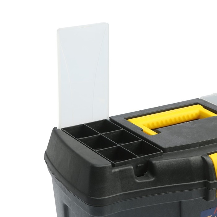 Ящик для инструмента ТУНДРА, 16 Ящик для инструмента ТУНДРА, 16", 410 х 220 х 190 мм, пластиковый, два органайзера