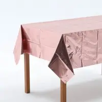 Скатерть "Розовое золото"фольга 137х183 см