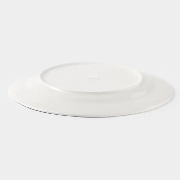 Тарелка обеденная Доляна &laquo;Лаванда&raquo;, d=25.3 см, фарфор, белая