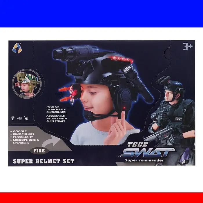 Шлем полицейского &laquo;Супер агент&raquo;, световые и звуковые эффекты, работает от батареек
