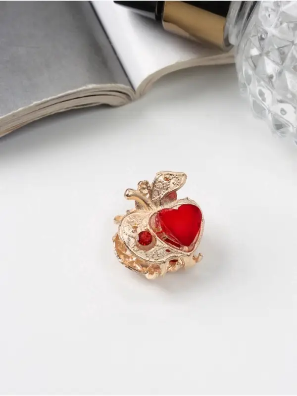 Крабик для волос &laquo;Арфея&raquo;, яблочко, 2.3 см, золотистый МИКС