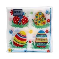 Салфетки бумажные &laquo;Пасхальные яйца&raquo;, 1 слой, 24х24 см, 40 шт