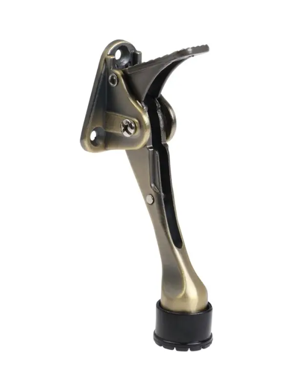 Фиксатор дверной LOCKLAND “козья ножка”, с автоподъемом, цвет бронза Фиксатор дверной LOCKLAND “козья ножка”, с автоподъемом, цвет бронза