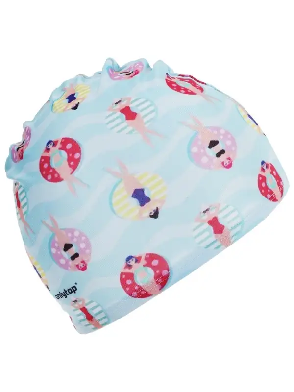 Шапочка для плавания детская ONLYTOP CAKE, тканевая, обхват 46-50 см