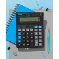 Калькулятор настольный ПОЛНОРАЗМЕРНЫЙ Attache 14 разр., черный