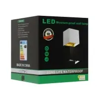 Светильник фасадный &laquo;Куб&raquo;, 6 Вт, 3000К, регулир. луч, IP65, 220 В, пластиковый корпус, чёрный, свечение тёплое белое