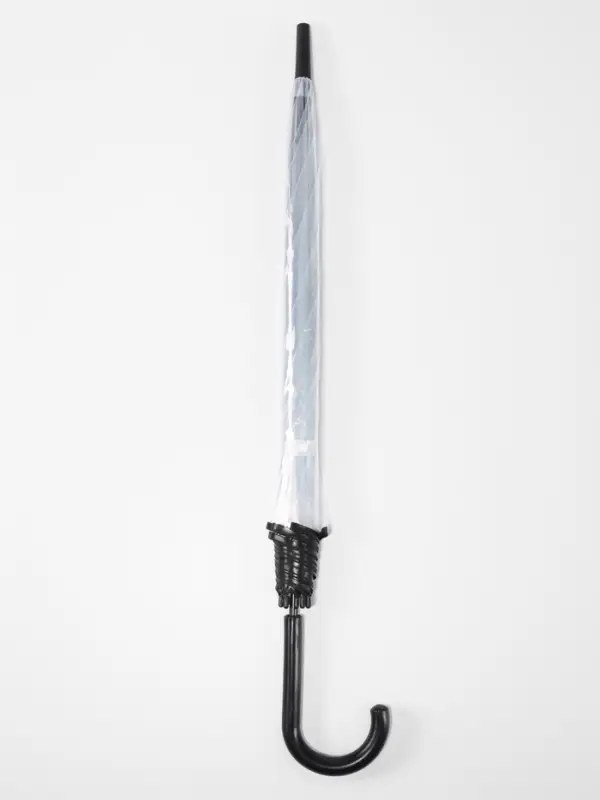 Зонт - трость полуавтоматический &laquo;Однотон&raquo;, 8 спиц, R=51/58 см, d=102 см, прозрачный