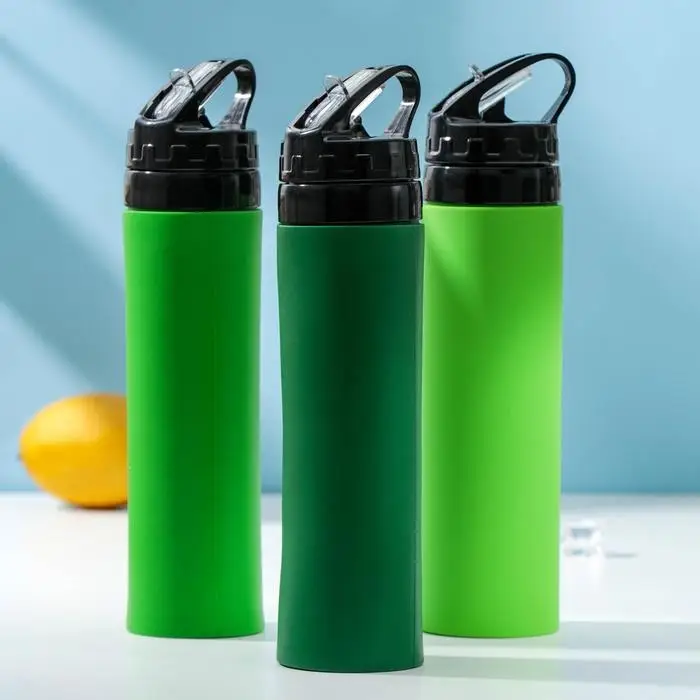 Бутылка для воды «Сайли», 450 мл (корпус из силикона), цвет МИКС Бутылка для воды «Сайли», 450 мл (корпус из силикона), цвет МИКС