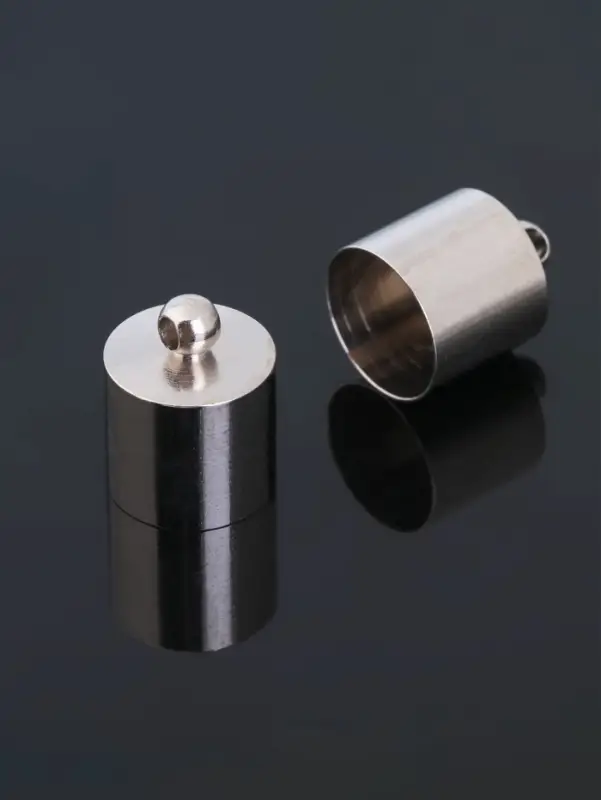 Концевик-шапочка, СМ-167, набор 5 шт. 11&times;14 мм, цвет серебро