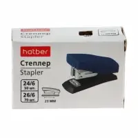 Степлер- мини №10 Hatber, 12 листов, 50 скоб захват 23 мм, МИКС