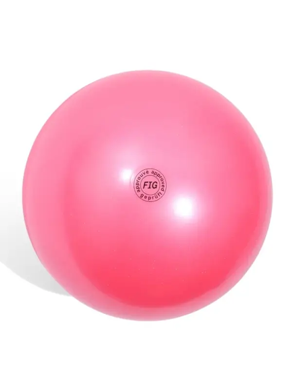 Мяч для художественной гимнастики Металлик с блестками, диаметр 19см, цвет розовый Мяч для художественной гимнастики Металлик с блестками, диаметр 19см, цвет розовый