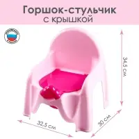 Горшок-стульчик с крышкой, МИКС