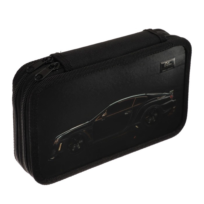 Пенал 2 секции, 125 х 205 х 40 мм, 81П26/2 Calligrata Пенал 2 секции, 125 х 205 х 40 мм, 81П26/2 Calligrata "Тачка" (объемный 3D-рисунок с эффектом металлика)