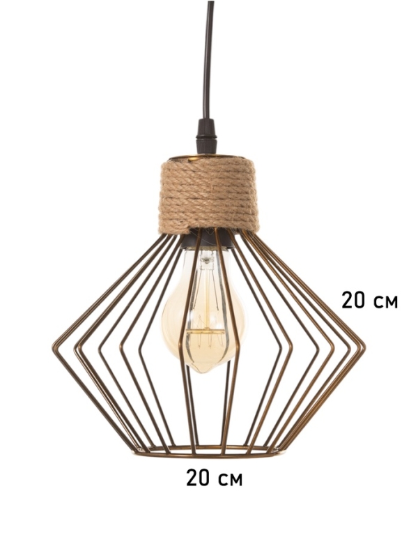 Светильник Светильник "Чертеж" 1х40Вт Е27 медь 20х20х20см