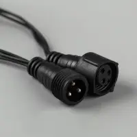 Гирлянда &laquo;Бахрома&raquo; 3&times;0.6 м, IP44, УМС, тёмная нить, 160 LED, свечение синее, мерцание белым, 220 В