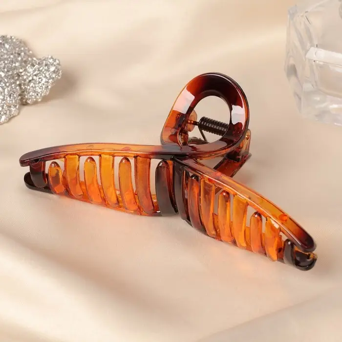 Крабик для волос «Кофейный», петля, 10.5 см Крабик для волос «Кофейный», петля, 10.5 см