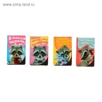 Закладки магнитные для книг, 4 шт «Читаем вместе с енотом» Закладки магнитные для книг, 4 шт «Читаем вместе с енотом»