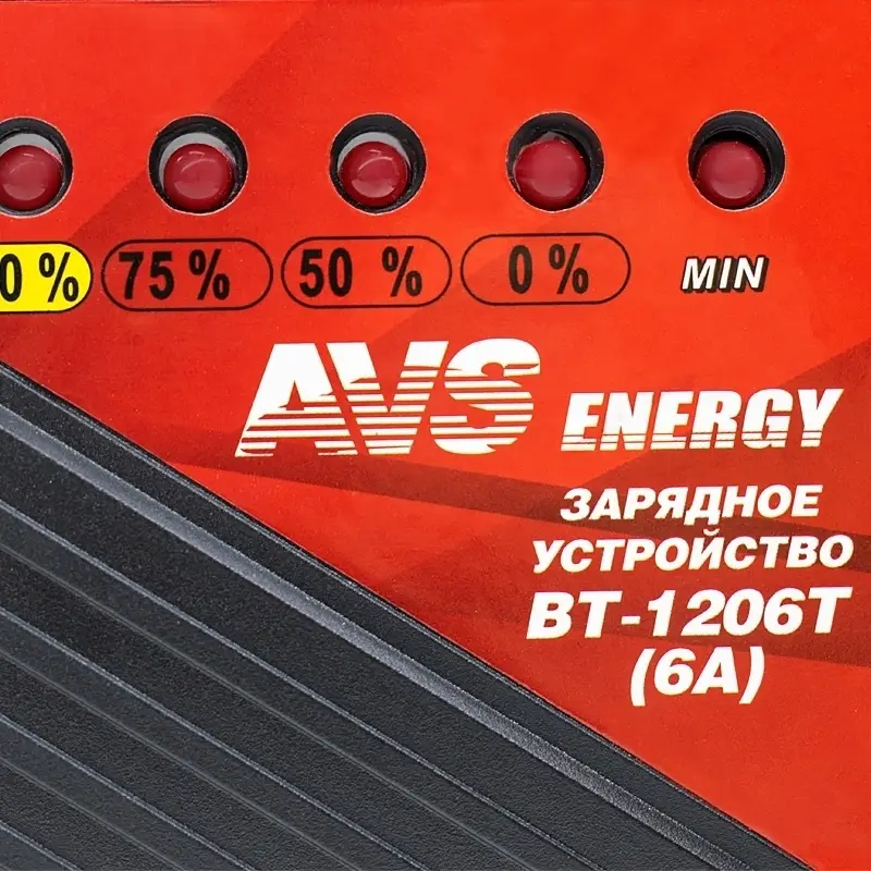 Зарядное устройство для автомобильного аккумулятора AVS BT-1206T (6A) 6/12V