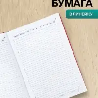 Ежедневник недатированный А5, 160 листов, &laquo;Небраска&raquo;, красный
